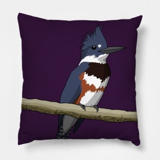 Belted Kingfisher Pillow