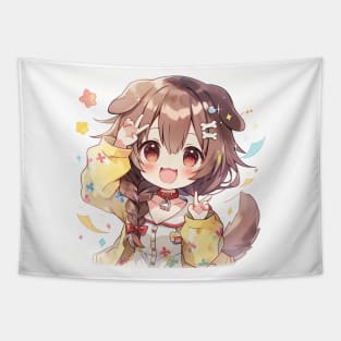 Cute Chibi Girl Tapestry