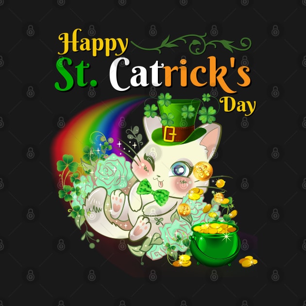 Happy St Catrick's Day Kawaii Kitty by Hypnotic Highs