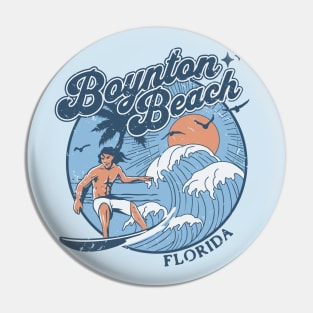 1970s Vintage Surfing Boynton Beach, Florida Retro Sunset // Old School Surfer // Surf Florida Pin