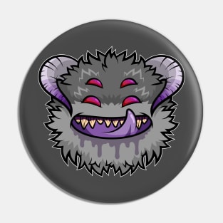 Diabolical Fuzzball (charcoal) Pin