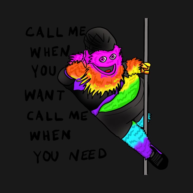 Gritty Rainbow Pride Call Me Pole Dance by JamieWetzel