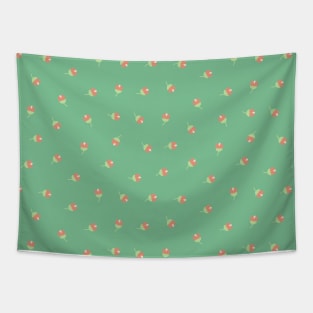 Ditsy Scandi Tulips Green Tapestry