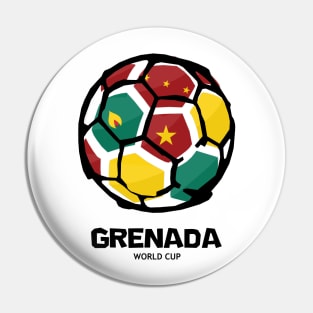 Grenada Football Country Flag Pin