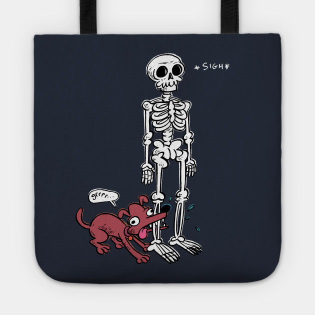 The Skeleton and the dog - Skeleton - Tote