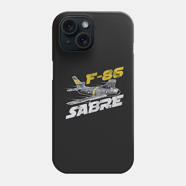 F86 Sabre  Airforce Pilot Gift Modern Warbird Vietnam Korea War Phone Case by woormle