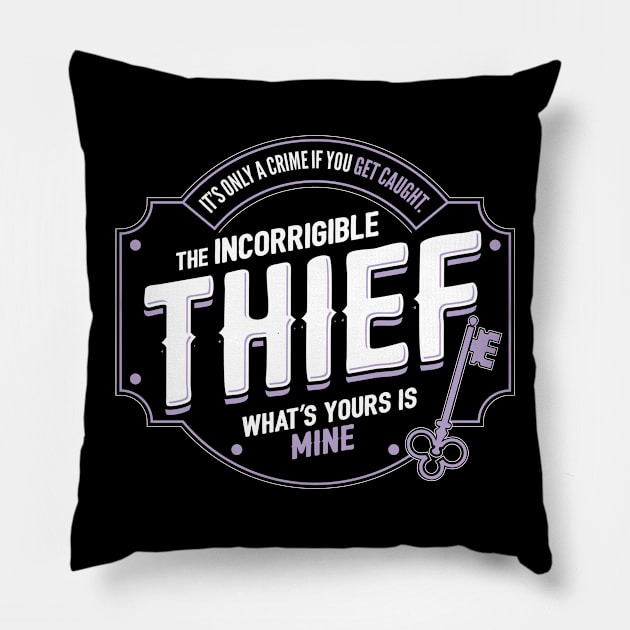 THIEF Fantasy RPG GM Dungeon Game Master DM boardgame tee Pillow by Natural 20 Shirts