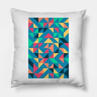 Creative Geometric Colourful Triangle Pattern #21 Pillow