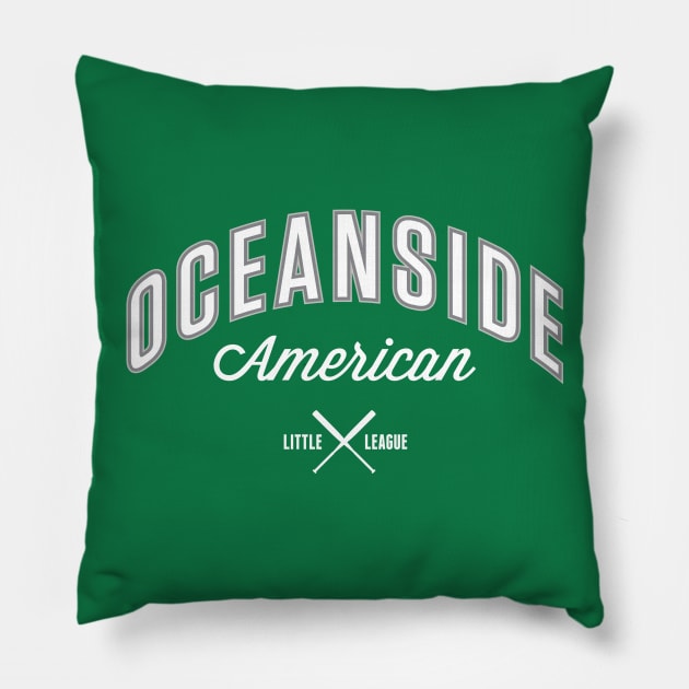 OALL Uniform White Logo - Oceanside American Little League Pillow by Oceanside American Little League