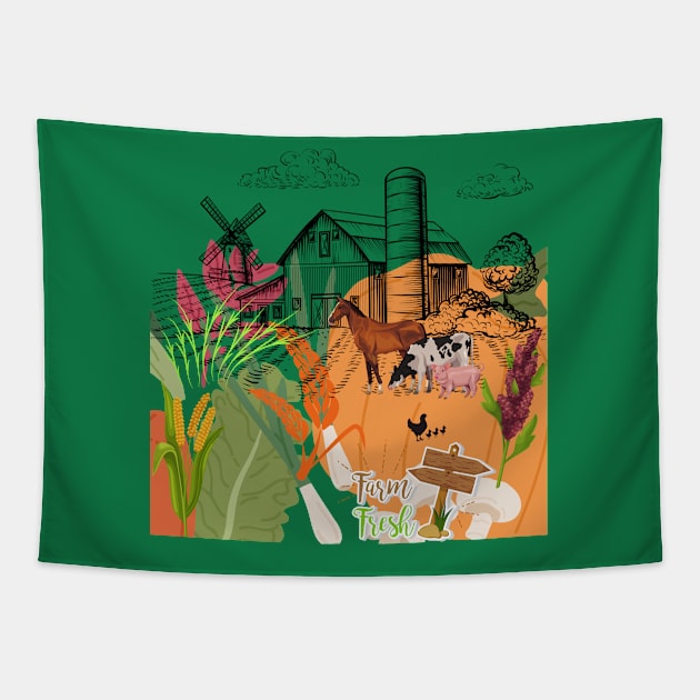 Farm Tapestry by Joy-Graphix