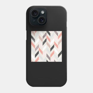 Modern Chevron in Black and Pink Phone Case