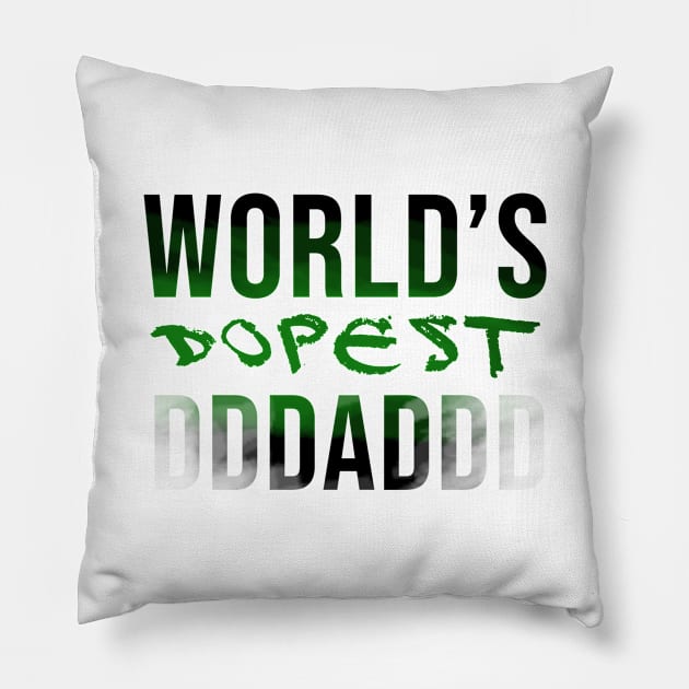 World's dopest dad Pillow by Rishirt