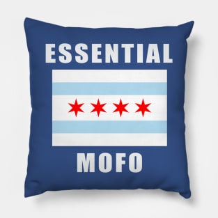 Essential Mofo Worker Chicago Flag Covid 19 Coronavirus Pillow