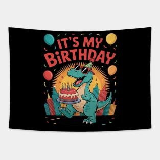 T-rex Birthday Party Japan Monster Dinosaur It's My Birthday Tapestry