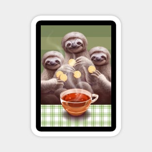 sloths waiting for breakfast Magnet