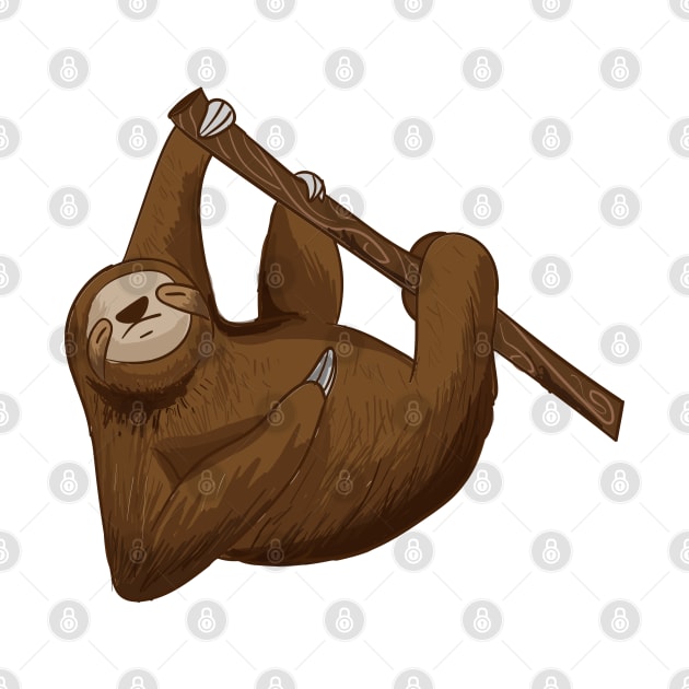 Not Fast Not Furious - Funny cute lazy sloth by Redaa