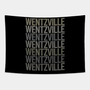 Gray Text Art Wentzville Tapestry