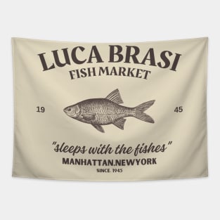 Lucas Brasi Sleeps With The Fishes Vintage Look Design Fanart 1 Tapestry