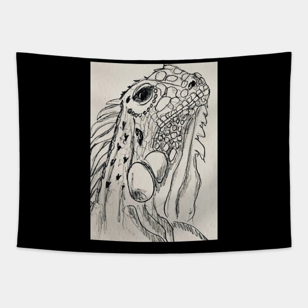 Iguana Tapestry by Rawcanvas