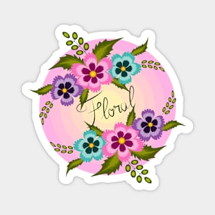 Imaginary Floral Design Magnet