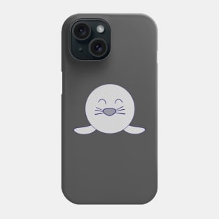 Kawaii Happy Grey Smiling Baby Seal Phone Case