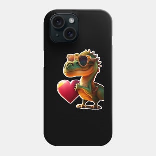 The Heart-Stealing T-Rex Valentine's Day Tee Phone Case