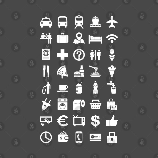 Travel TOURIST icons guide (b) by LuksTEES