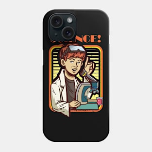 Science! Young Scientist with Microscope Phone Case