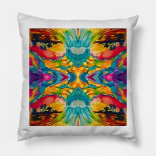 wave flipped tiled Pillow