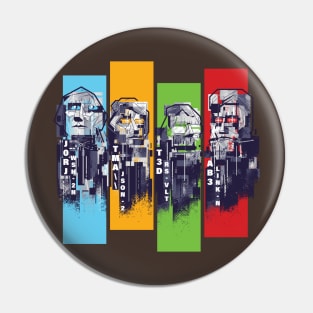 Glitch Mount Rushmore Pin