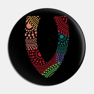 V Aboriginal Art Pin