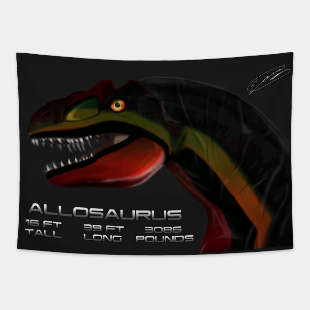 Allosaurus Tapestry by EAMeza18