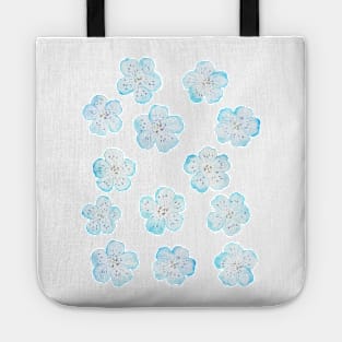 Blue Nemophila Flower pattern Tote