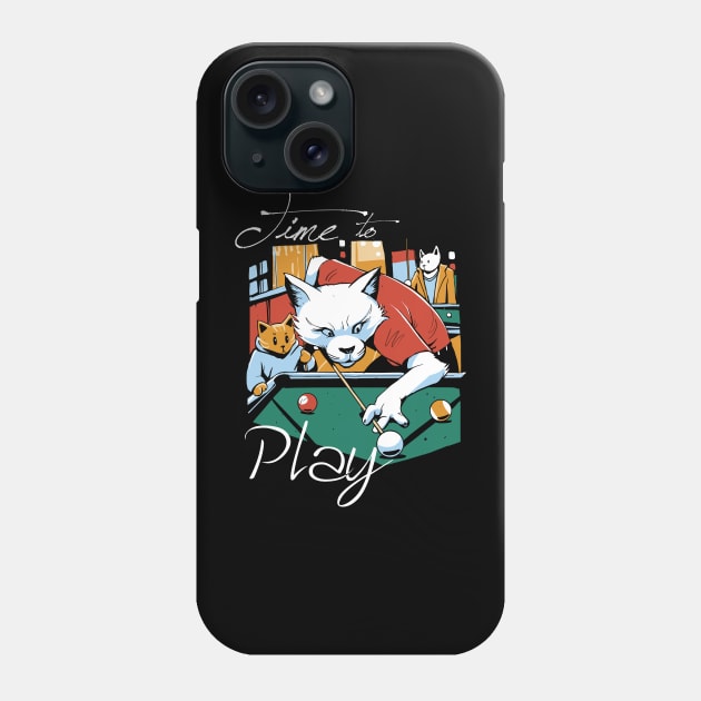 Cat Playing Pool Phone Case by ArtRoute02