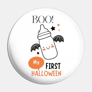 kid first halloween boo Pin