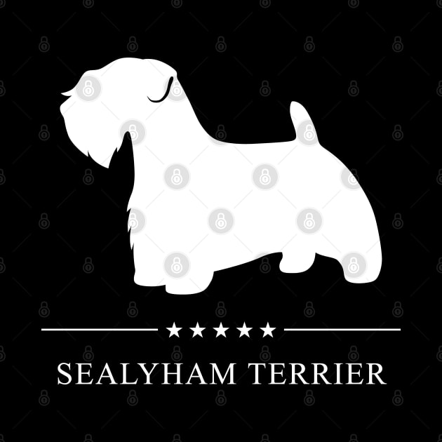 Sealyham Terrier Dog White Silhouette by millersye