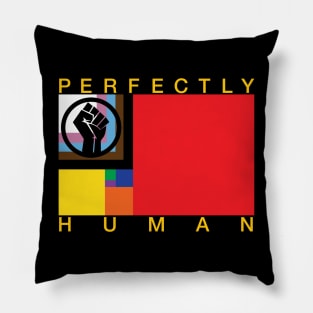 Perfectly Human - Progress/BLM Pride Flag Pillow