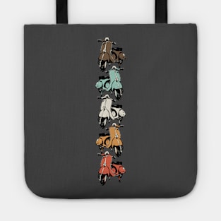 Piaggio Vespa scooter colors Tote