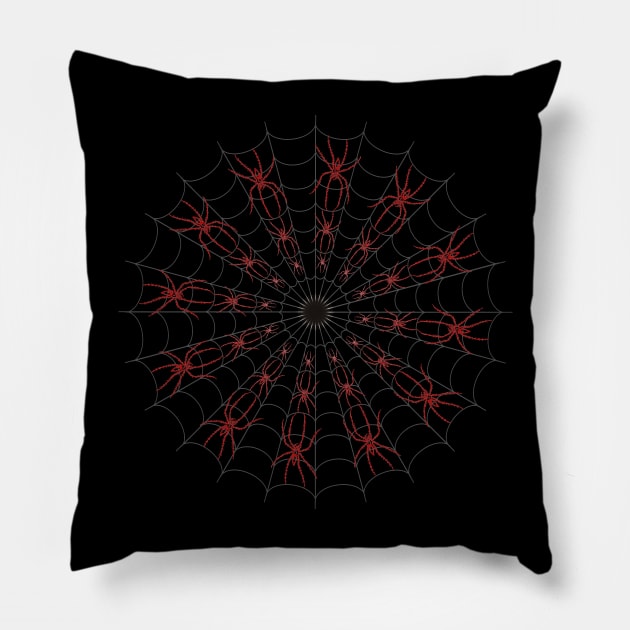 Spiderweb for Halloween Pillow by ariverde