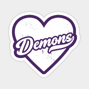 Vintage Demons School Spirit // High School Football Mascot // Go Demons Magnet