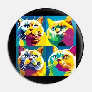 Burmilla Pop Art - Cat Lover Gift Pin