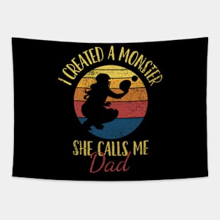 Softball Dad Father's Day Vintage Tapestry