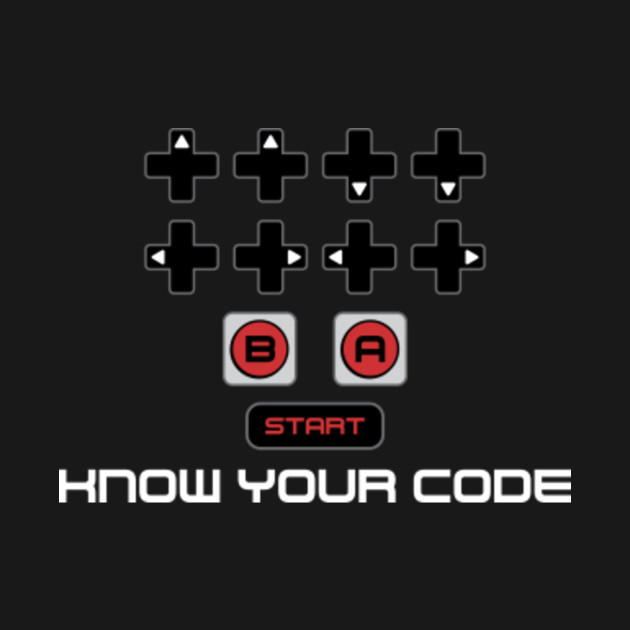 Know Your Code NES Konami Code - Nintendo - T-Shirt | TeePublic