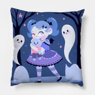 Spooky Cute Forest Pillow