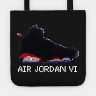 AIR JORDAN VI RETRO PIXELATED ART SHOE COLLECTION Tote