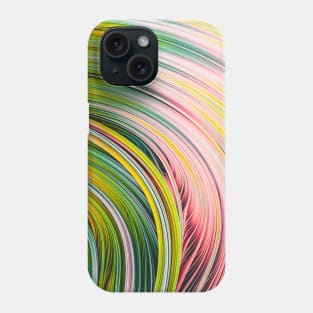 Pink, Yellow & Green Abstract Colorful Art Strands Phone Case