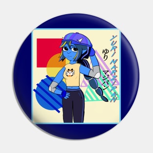 Yuri Marzipan the Oni - Cool Gal (blue scheme w/ streaks) Pin