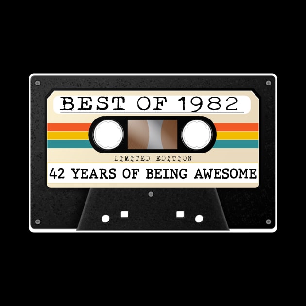 Funny Best of 1982 42nd Birthday Cassette Tape Vintage by Happy Solstice