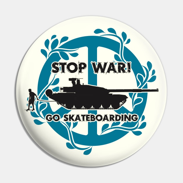 van King - Sk8 against the War - Peace Pin by vanKing