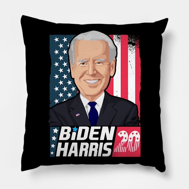 Joe Biden Kamala Harris 2020 Pillow by Rebrand